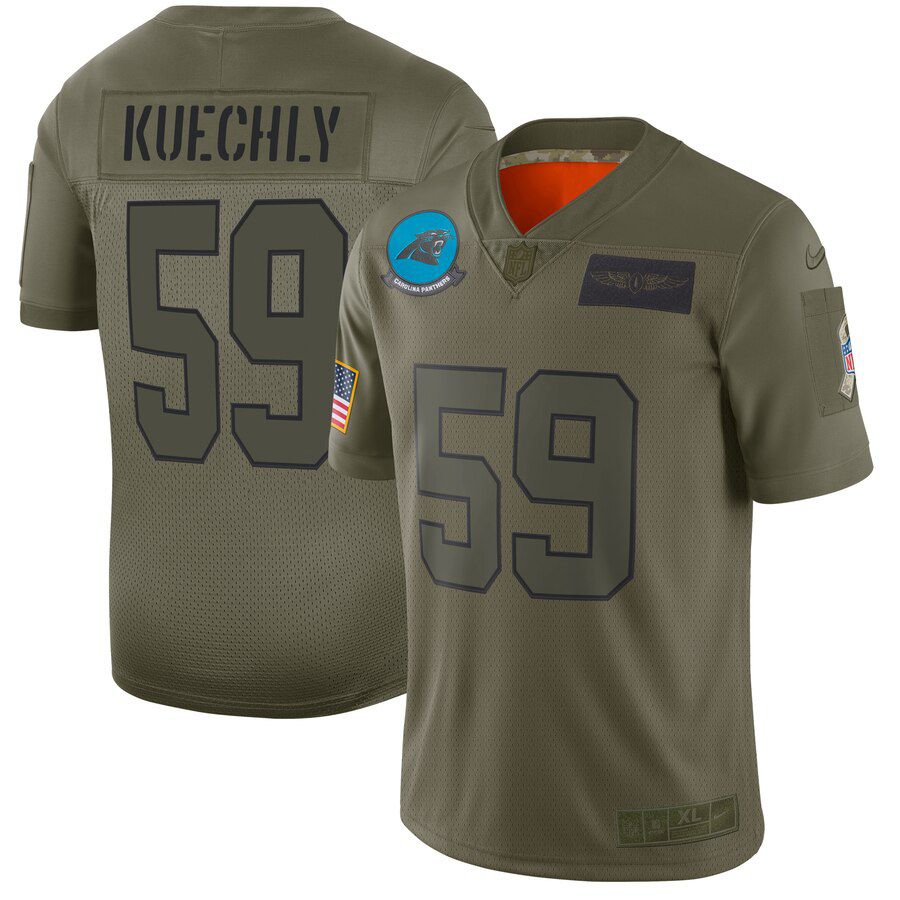 Men Carolina Panthers #59 Kuechly Green Nike Olive Salute To Service Limited NFL Jerseys->carolina panthers->NFL Jersey